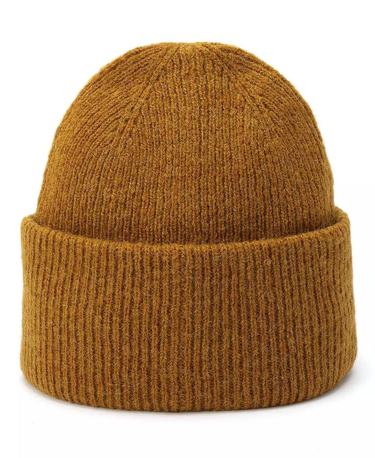 Men's Leather Patch Bean Hat