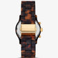 Runway Pavé Gold-Tone and Tortoiseshell Acetate Watch