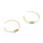 Large Signature Quilted Tube Hoop Earrings
