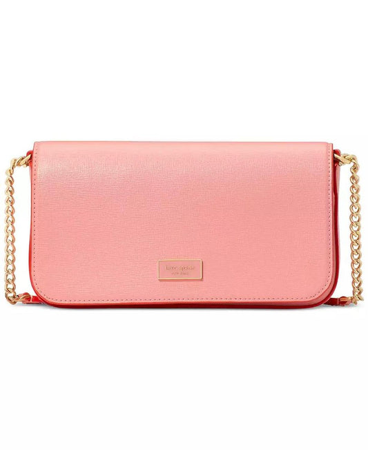 Serena Pop Trim Chain Leather Wallet