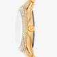 Mini Sylvia Pavé Gold-Tone Watch and Bracelet Gift Set