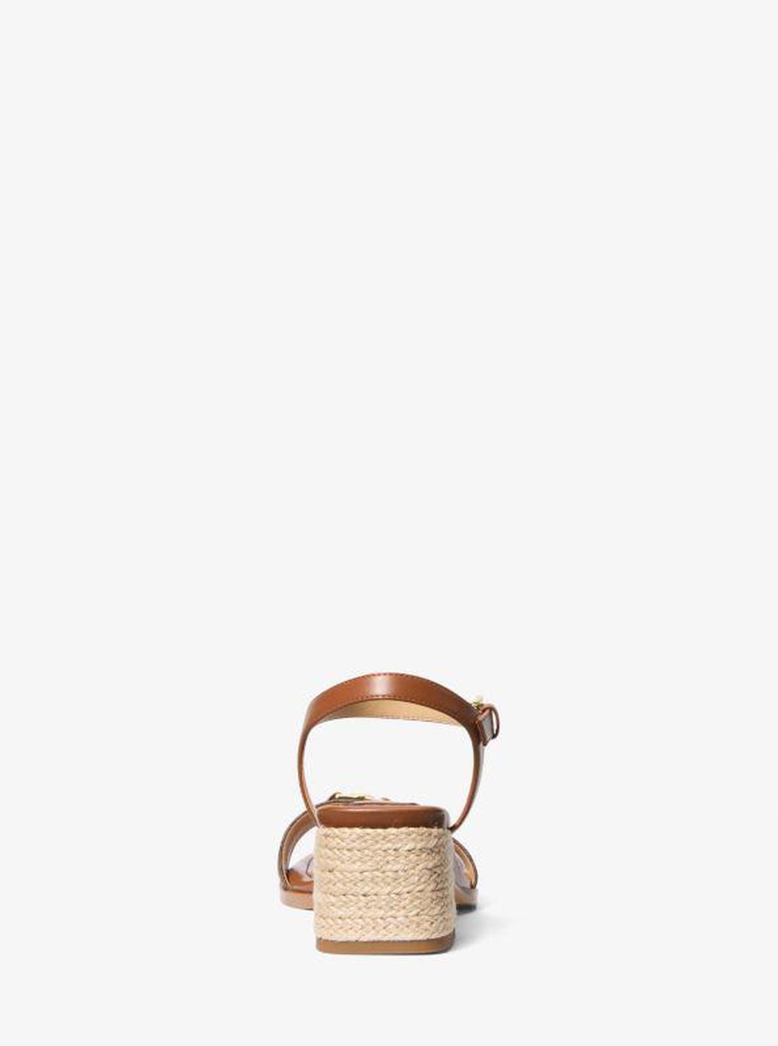 Mandy Signature Logo and Leather Sandal