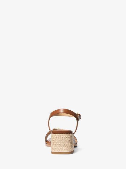 Mandy Signature Logo and Leather Sandal
