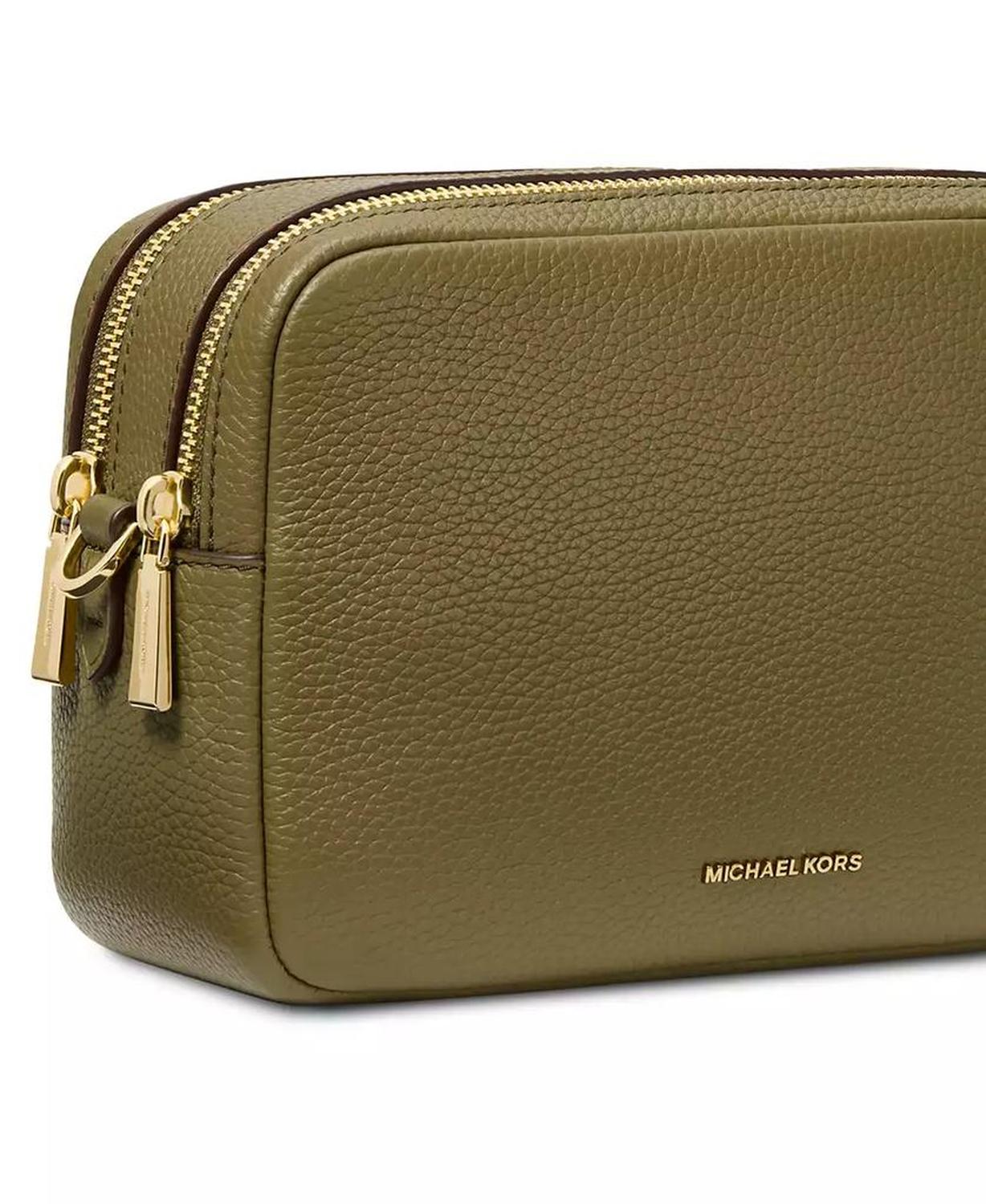 Bryant Medium Leather Double Zip Chain Camera Crossbody