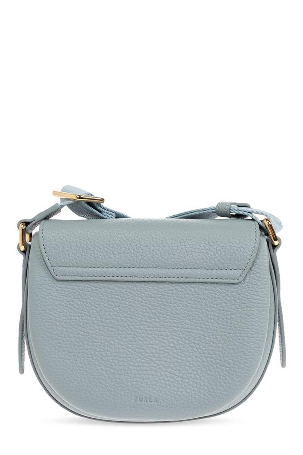 Furla Logo Plaque Foldover-Top Shoulder Bag