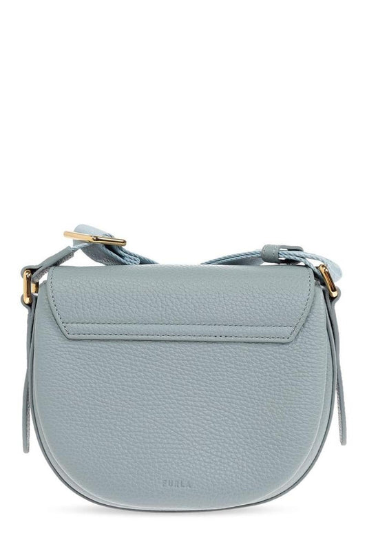 Furla Logo Plaque Foldover-Top Shoulder Bag