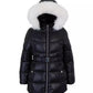 Big Girls Belted Stadium Puffer Jacket