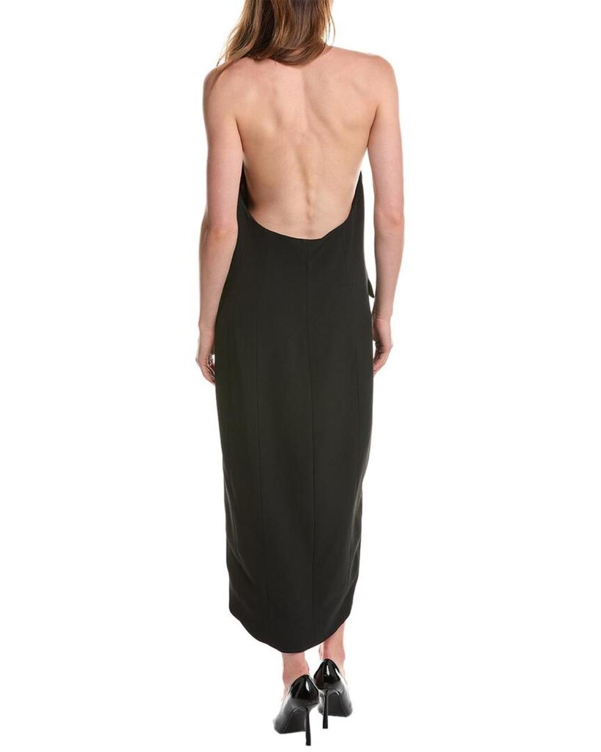 Michael Kors Collection Sable Halter Tuxedo Midi Dress Michael Kors Collection Sable Halter Tuxedo Midi Dress