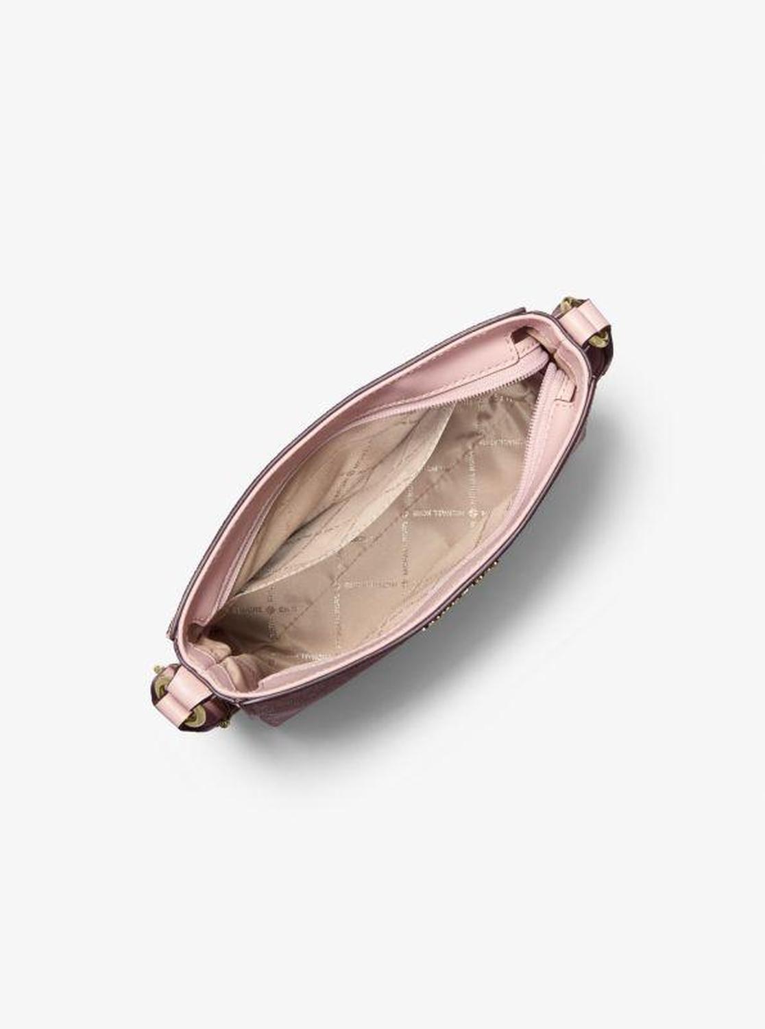 Jet Set Small Signature Logo Stripe Crossbody Bag