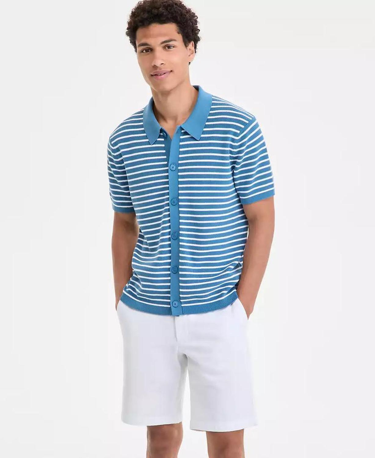 Men's Textured Stripe Shirt