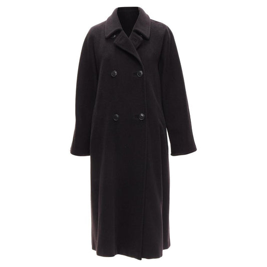 virgin wool cashmere double breasted coat
