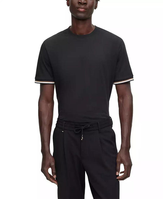 Men's Signature-Stripe Cuffs T-shirt