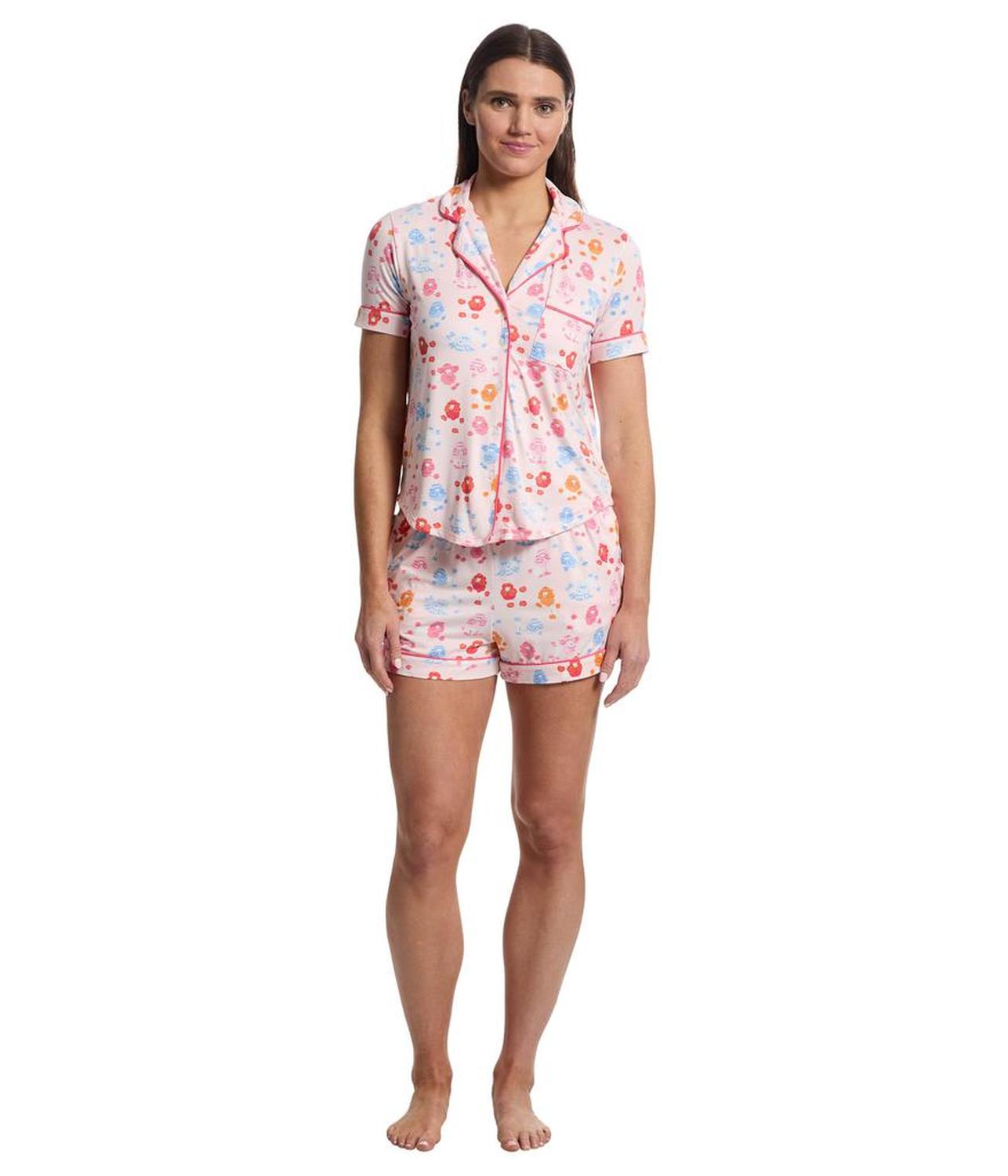 Short Sleeve Boxer PJ Set