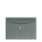 Coach Logo Plaque Quilted Card Case