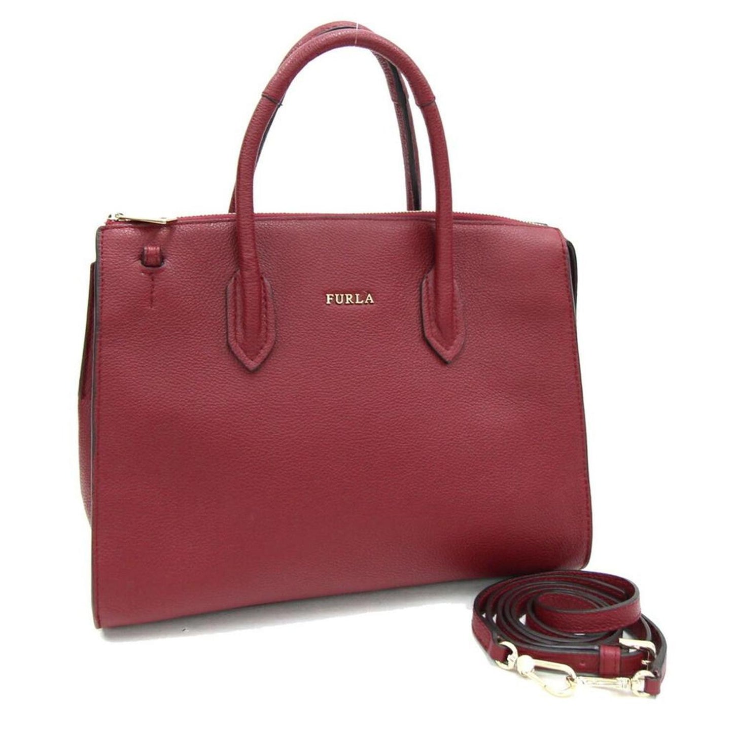 Leather Handbag Shoulder Bag (Pre-Owned)