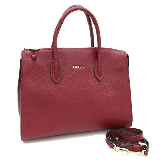 Leather Handbag Shoulder Bag (Pre-Owned)