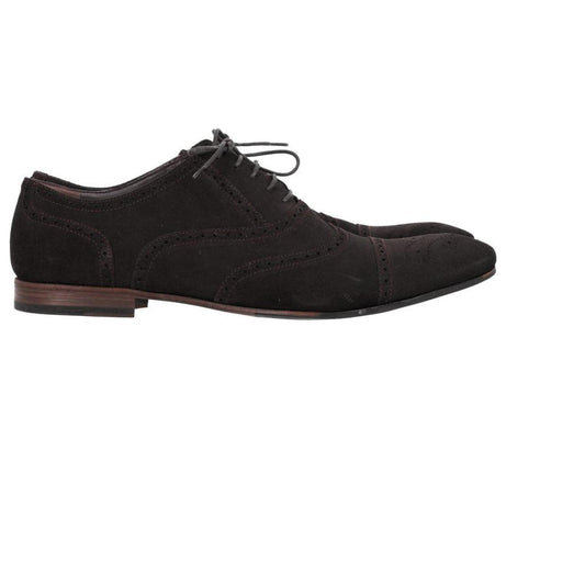 Saint Laurent Lace-Up Oxfords in Brown Suede