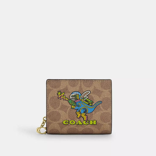 Cosmic Coach Snap Wallet In Signature Canvas With Rexy Print