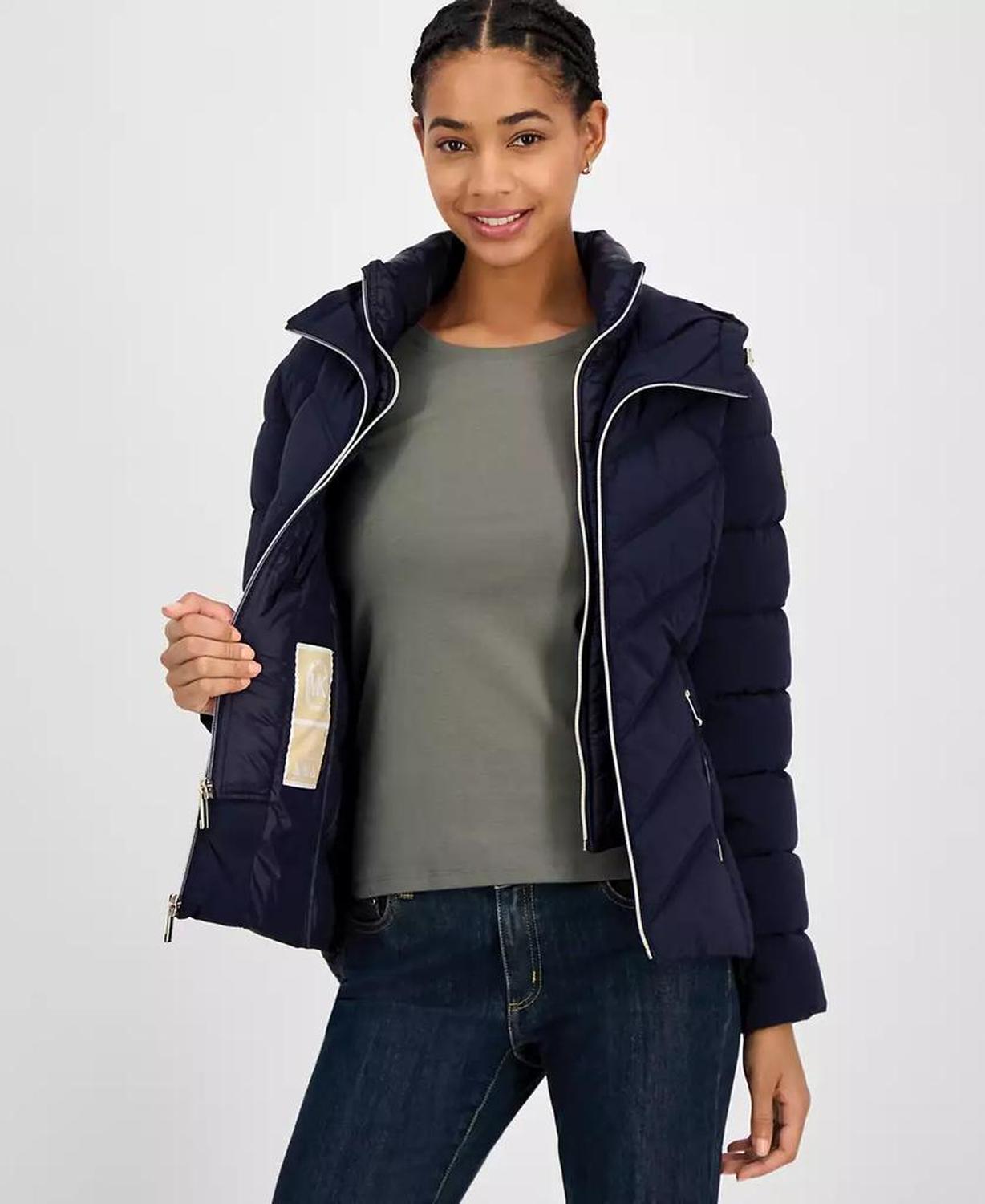 Women's Hooded Bibbed Packable Puffer Coat