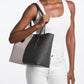 Sheila Large Two-Tone Signature Logo Tote Bag