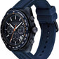 Men's Charter Blue Silicone Strap Watch 44.5mm