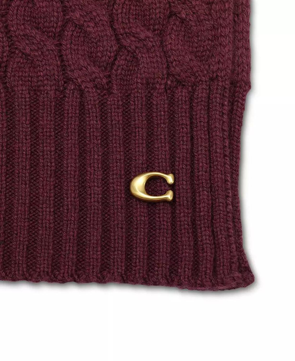 Soft Rib Cable Knit Scarf