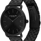 Men's Elliot Ionic Plated Black Stainless Steel Bracelet Watch, 43mm