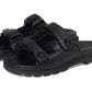 Sculpted C Leather Double Band Sandals
