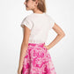 Sequined Logo Palm T-Shirt Dress