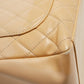 Chanel Beige Quilted Caviar Leather Grand Shopper Tote