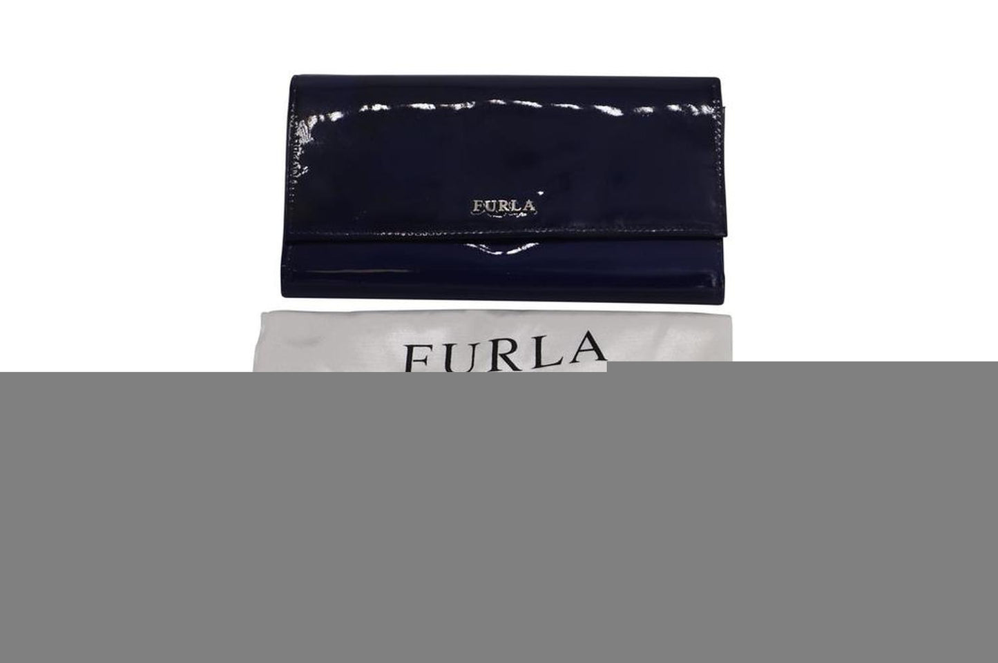 Wallet in Blue Patent Leather