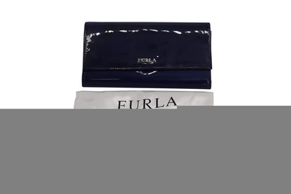 Wallet in Blue Patent Leather