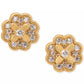 Gold-Tone Pavé Flower Mini Stud Earrings