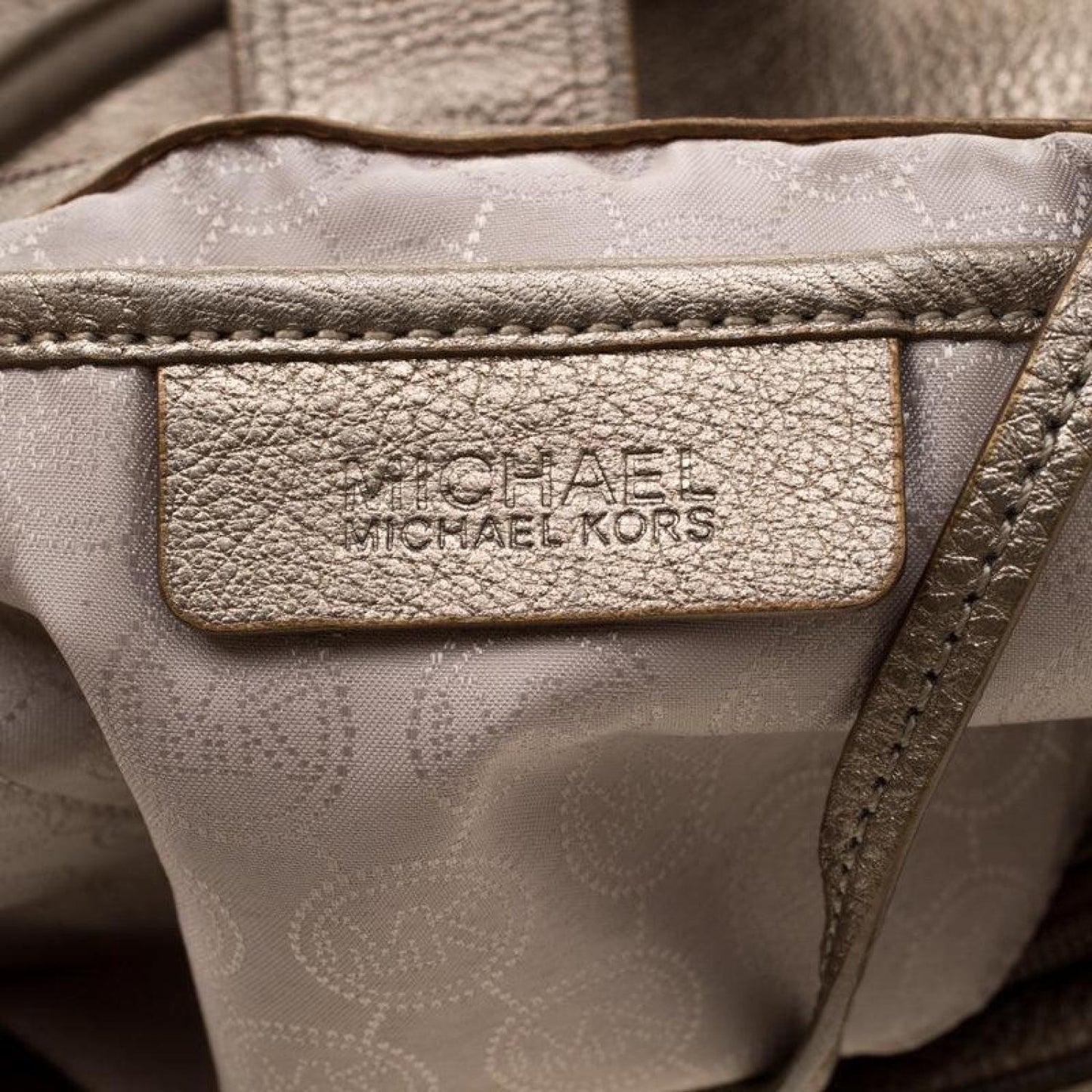 Michael Michael Kors Metallic  Leather Satchel