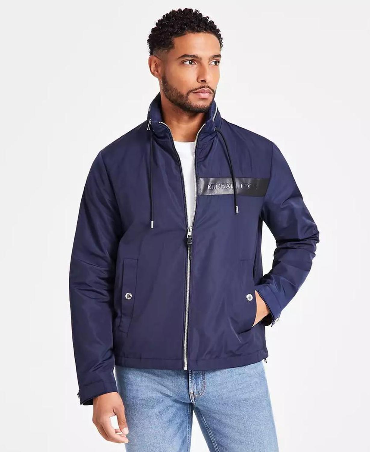 Men's Hooded Lightweight Windbreaker Jacket