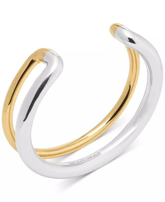 Two-Tone Interlock Cuff Bracelet