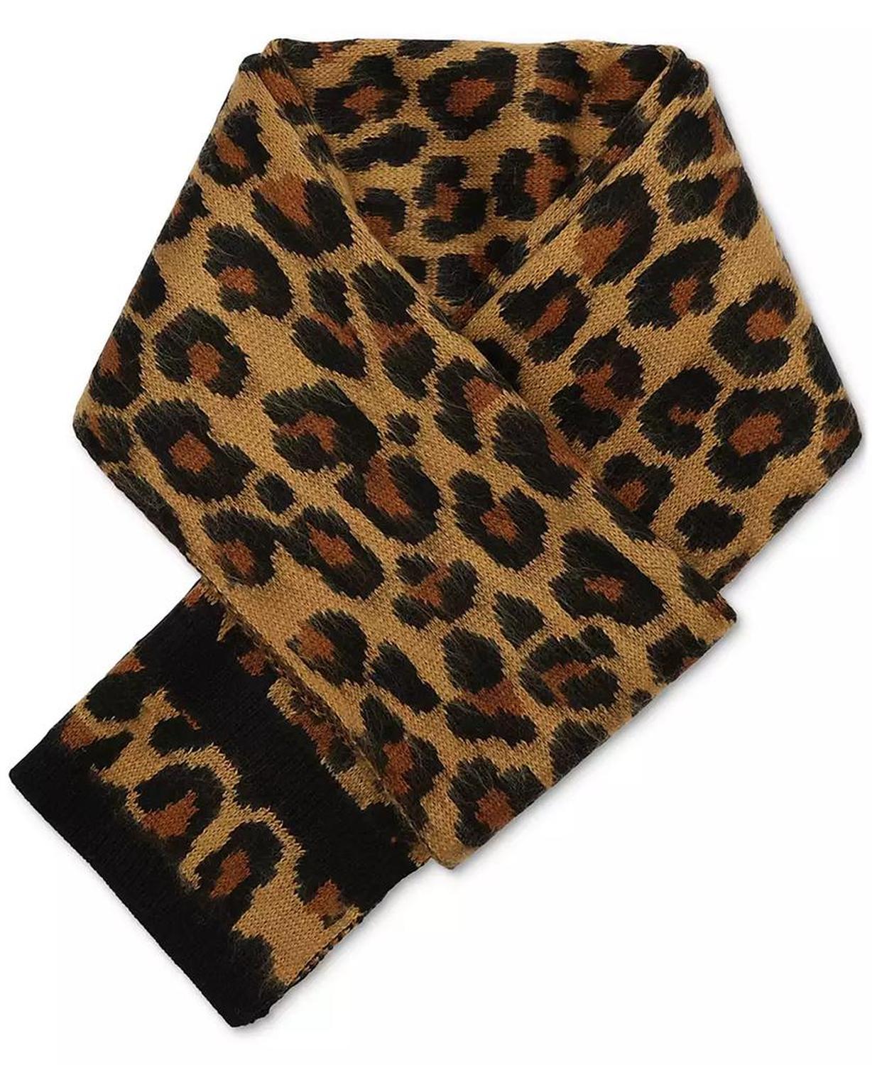 Women's Brushed Three Color Leopard Scarf
