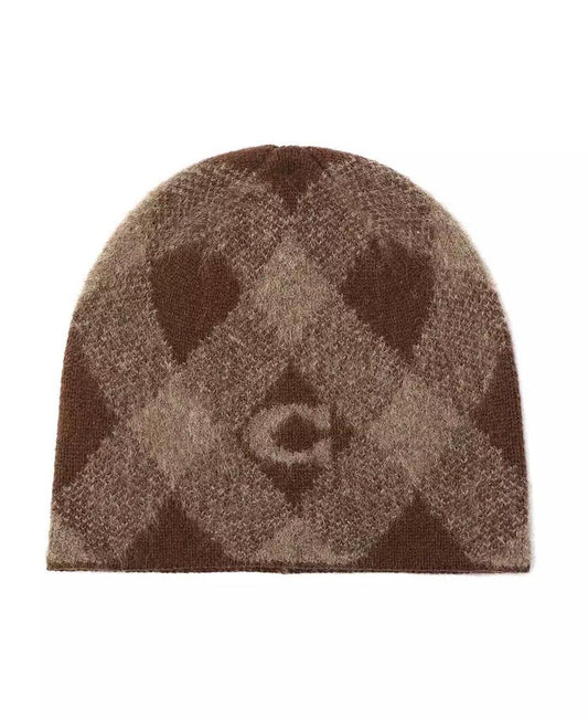Argyle Knit Stretch-Fit Beanie
