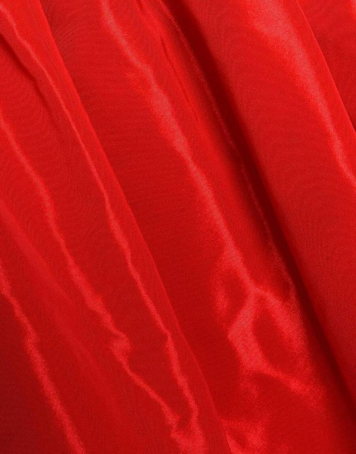 Taffeta Satin Ball Gown Embellished Dress In Red