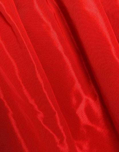 Taffeta Satin Ball Gown Embellished Dress In Red