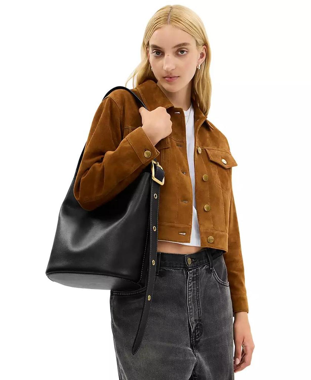 Bleecker Medium Leather Bucket Bag