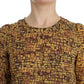 Dolce & Gabbana Sicilian Mosaic Print Silk Blouse