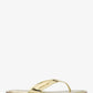 Koko Metallic Crackled Leather Flip Flop