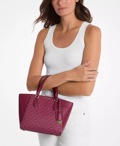 Michael Kors Taryn Small Signature Logo and Leather Convertible Crossbody Bag