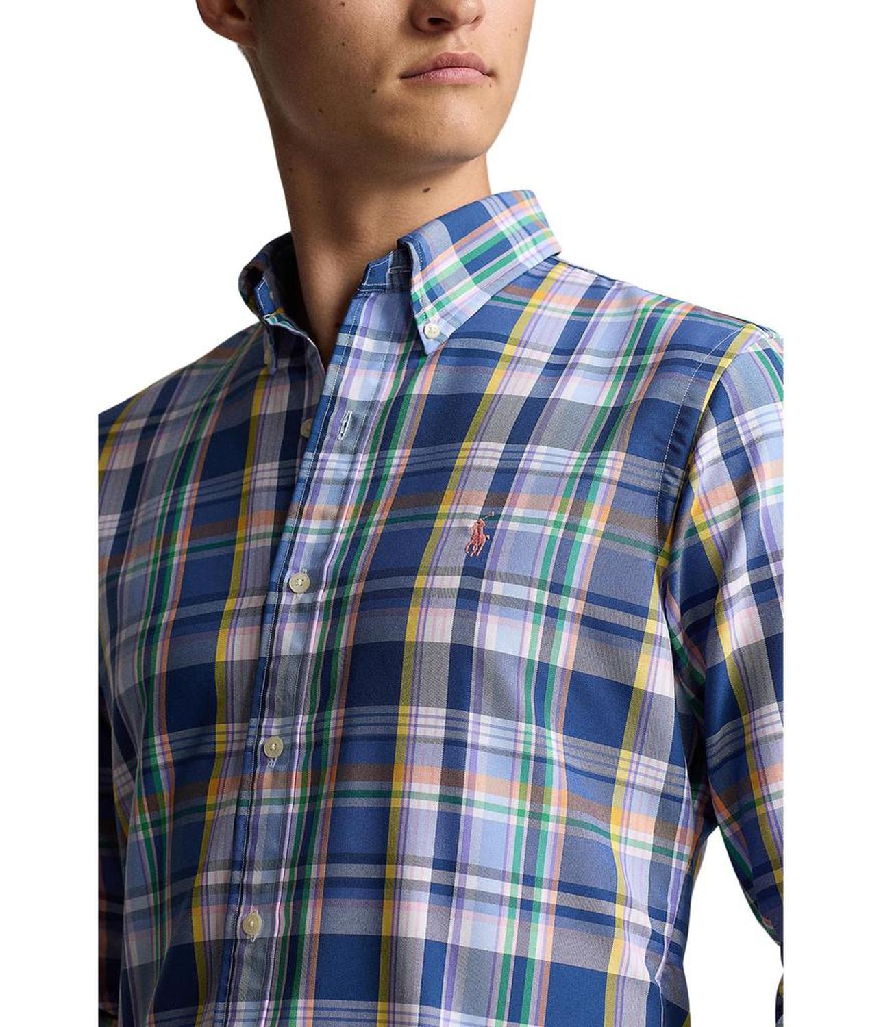 Classic Fit Plaid Oxford Shirt