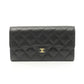 Matelasse Bi-Fold Long Wallet Caviar Skin  Gold Hardware