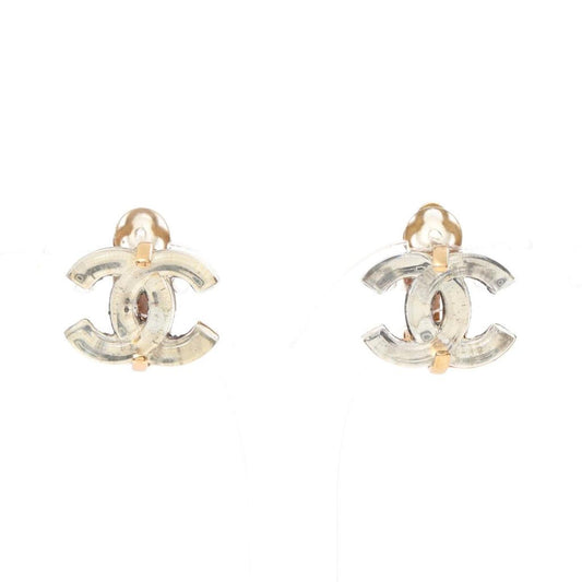 Coco Mark Earrings Gp Gold Clear 02A