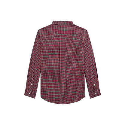 Gingham Cotton Poplin Shirt (Big Kid)