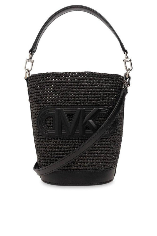 Michael Michael Kors Logo Patch Interwoven Bucket Bag