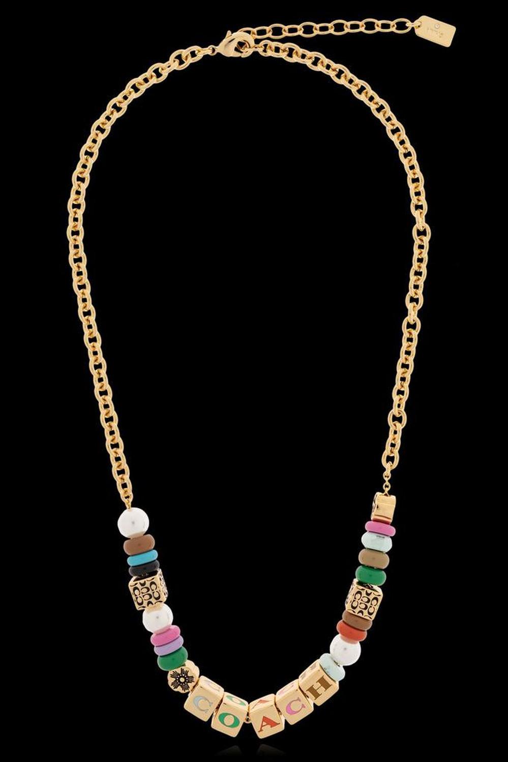 Coach Charm Detailed Chain Necklace